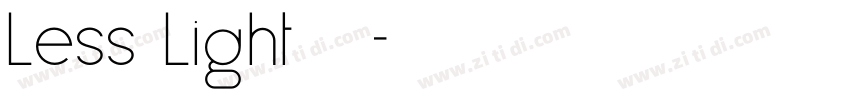 Less Light字体字体转换